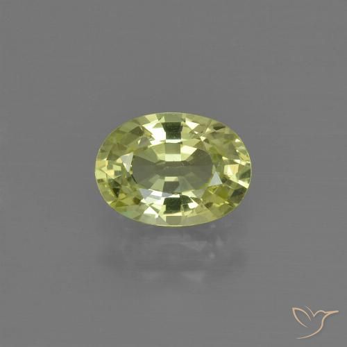 1.05ct Naturale Giallo medio Crisoberillo, Ovale, VVS-VS