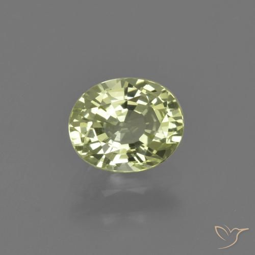 Crisoberillo naturale verde da 1,08 ct, taglio ovale, VVS