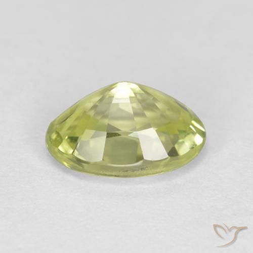 Crisoberillo Giallo verde naturale da 0.99 ct, Taglio ovale, VVS