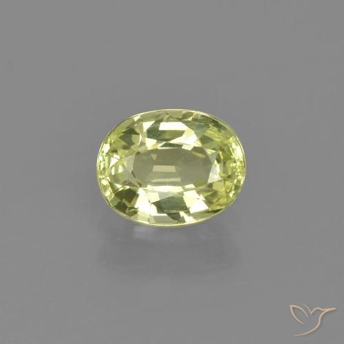 1.20ct Naturale Giallo medio Crisoberillo, Ovale, VVS