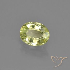 Crisoberillo Giallo medio naturale da 1.20 ct, Ovale, VVS