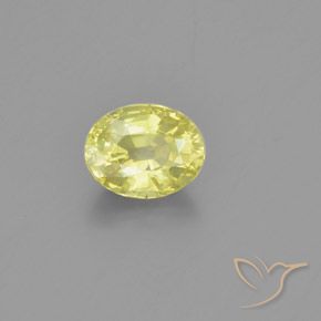 Crisoberillo Limone giallo naturale da 1.26 ct, Ovale, VS-SI