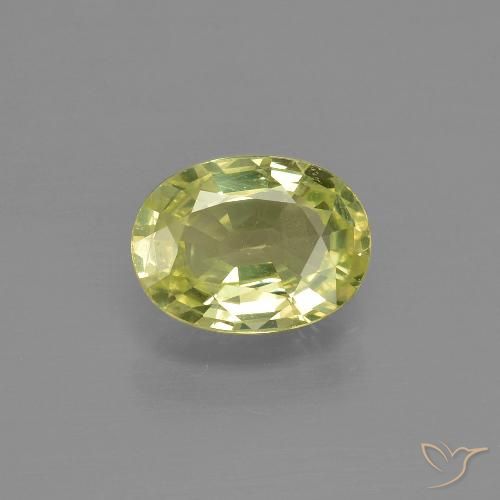 1.20ct Naturale Giallo medio Crisoberillo, Ovale, VVS-VS