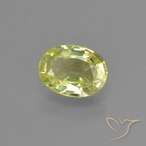 Crisoberillo Giallo medio naturale da 1.20 ct, Ovale, VVS-VS