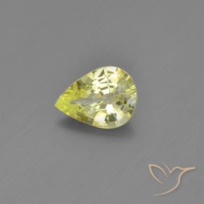 Crisoberillo Limone giallo naturale da 1.18 ct, Forma a pera, VVS