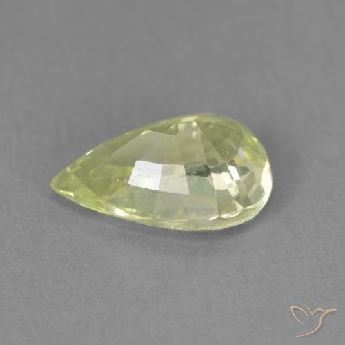Crisoberillo Giallo verde naturale da 1.39 ct, Forma a pera, VVS-VS