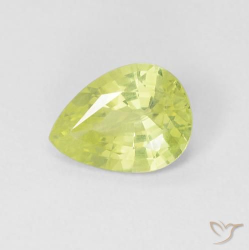1.29ct Naturale Limone giallo Crisoberillo, Forma a pera, VS