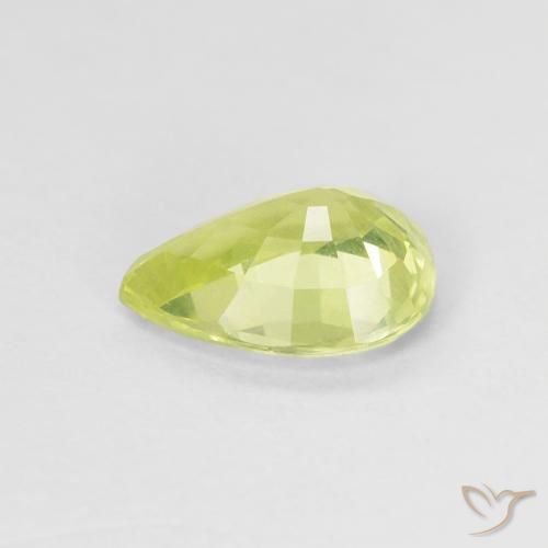 Crisoberillo Limone giallo naturale da 1.29 ct, Forma a pera, VS