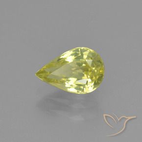 Crisoberillo Giallo chiaro verdastro naturale da 1.20 ct, Forma a pera, VVS