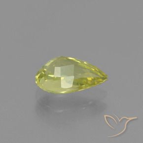 Crisoberillo Giallo chiaro verdastro naturale da 1.20 ct, Forma a pera, VVS