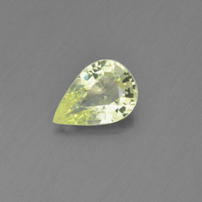 Crisoberillo naturale giallo da 1,40 ct, taglio a pera, VVS
