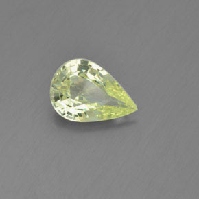 Crisoberillo naturale giallo da 1,40 ct, taglio a pera, VVS