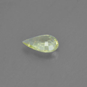 Crisoberillo naturale giallo da 1,40 ct, taglio a pera, VVS