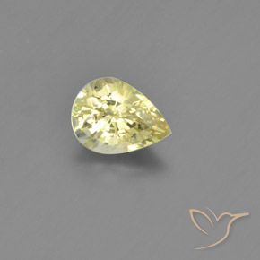 1.31ct Naturale Giallo pallido Crisoberillo, Forma a pera, VVS