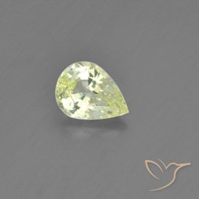 1.27ct Naturale Limone giallo Crisoberillo, Forma a pera, VVS
