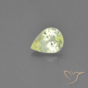 Crisoberillo Limone giallo naturale da 1.27 ct, Forma a pera, VVS
