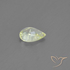 Crisoberillo Limone giallo naturale da 1.27 ct, Forma a pera, VVS