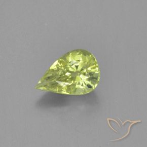 1.19ct Naturale Giallo chiaro Crisoberillo, Forma a pera, VVS