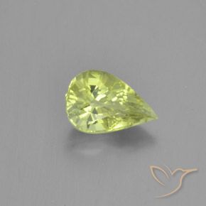 Crisoberillo Giallo chiaro naturale da 1.19 ct, Forma a pera, VVS