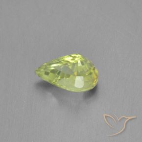 Crisoberillo Giallo chiaro naturale da 1.19 ct, Forma a pera, VVS