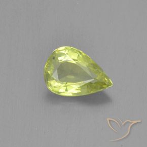 1.09ct Naturale Giallo Limone Chiaro Crisoberillo, Forma a pera, VVS