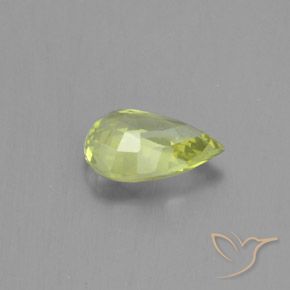 Crisoberillo Giallo Limone Chiaro naturale da 1.09 ct, Forma a pera, VVS