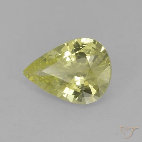 Crisoberillo Giallo chiaro verdastro naturale da 0.99 ct, Forma a pera, VS