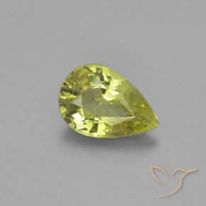 1.13ct Naturale Giallo medio Crisoberillo, Forma a pera, VVS-VS