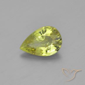 Crisoberillo Giallo medio naturale da 1.13 ct, Forma a pera, VVS-VS