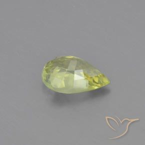 Crisoberillo Caldo terroso verde naturale da 1.02 ct, Forma a pera, VVS