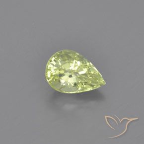 Crisoberillo Verde Pera Chiaro naturale da 1.07 ct, Forma a pera, VVS-VS