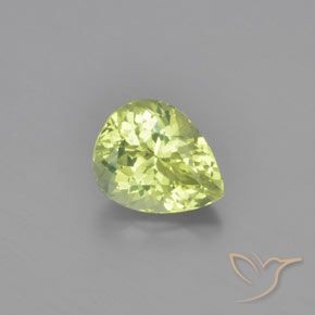 1.12ct Naturale Giallo chiaro Crisoberillo, Forma a pera, VVS