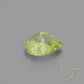 Crisoberillo Giallo chiaro naturale da 1.12 ct, Forma a pera, VVS