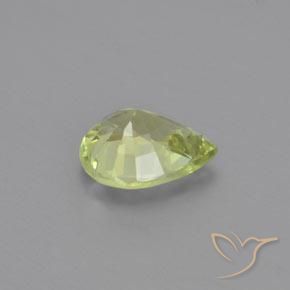 Crisoberillo Caldo terroso verde naturale da 1.15 ct, Forma a pera, VVS