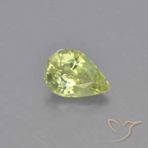 1.02ct Naturale Giallo chiaro Crisoberillo, Forma a pera, VVS