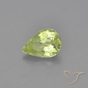 Crisoberillo Giallo chiaro naturale da 1.02 ct, Forma a pera, VVS