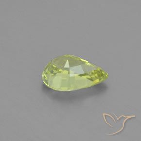 Crisoberillo Giallo chiaro naturale da 1.02 ct, Forma a pera, VVS