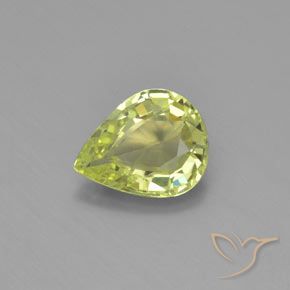 1.01ct Naturale Giallo medio Crisoberillo, Forma a pera, VVS