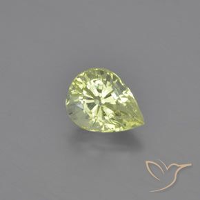 1.09ct Naturale Limone giallo Crisoberillo, Forma a pera, VVS