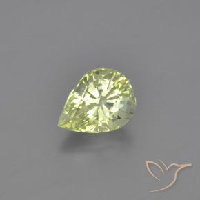 Crisoberillo Limone giallo naturale da 1.09 ct, Forma a pera, VVS