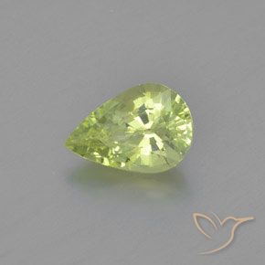Crisoberillo Verde caldo naturale da 1.26 ct, Forma a pera, VVS