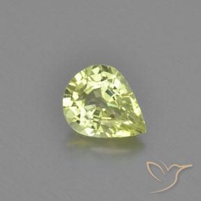 1.18ct Naturale Verde giallastro Crisoberillo, Forma a pera, VVS