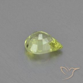 Crisoberillo Verde giallastro naturale da 1.18 ct, Forma a pera, VVS