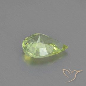 Crisoberillo Giallo chiaro Verde naturale da 1.26 ct, Forma a pera, VVS