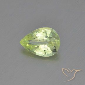 Crisoberillo Verde lime naturale da 1.05 ct, Forma a pera, VVS