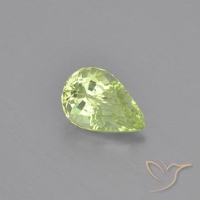1.13ct Naturale Verde medio Crisoberillo, Forma a pera, VVS-VS