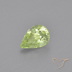Crisoberillo Verde medio naturale da 1.13 ct, Forma a pera, VVS-VS