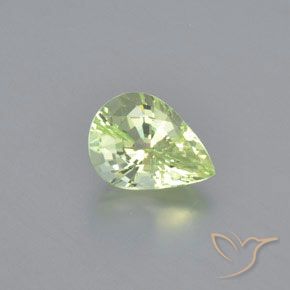 1.20ct Naturale Giallo chiaro Verde Crisoberillo, Forma a pera, VVS