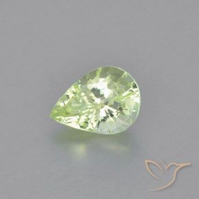 Crisoberillo Giallo chiaro Verde naturale da 1.20 ct, Forma a pera, VVS