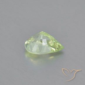 Crisoberillo Giallo chiaro Verde naturale da 1.20 ct, Forma a pera, VVS